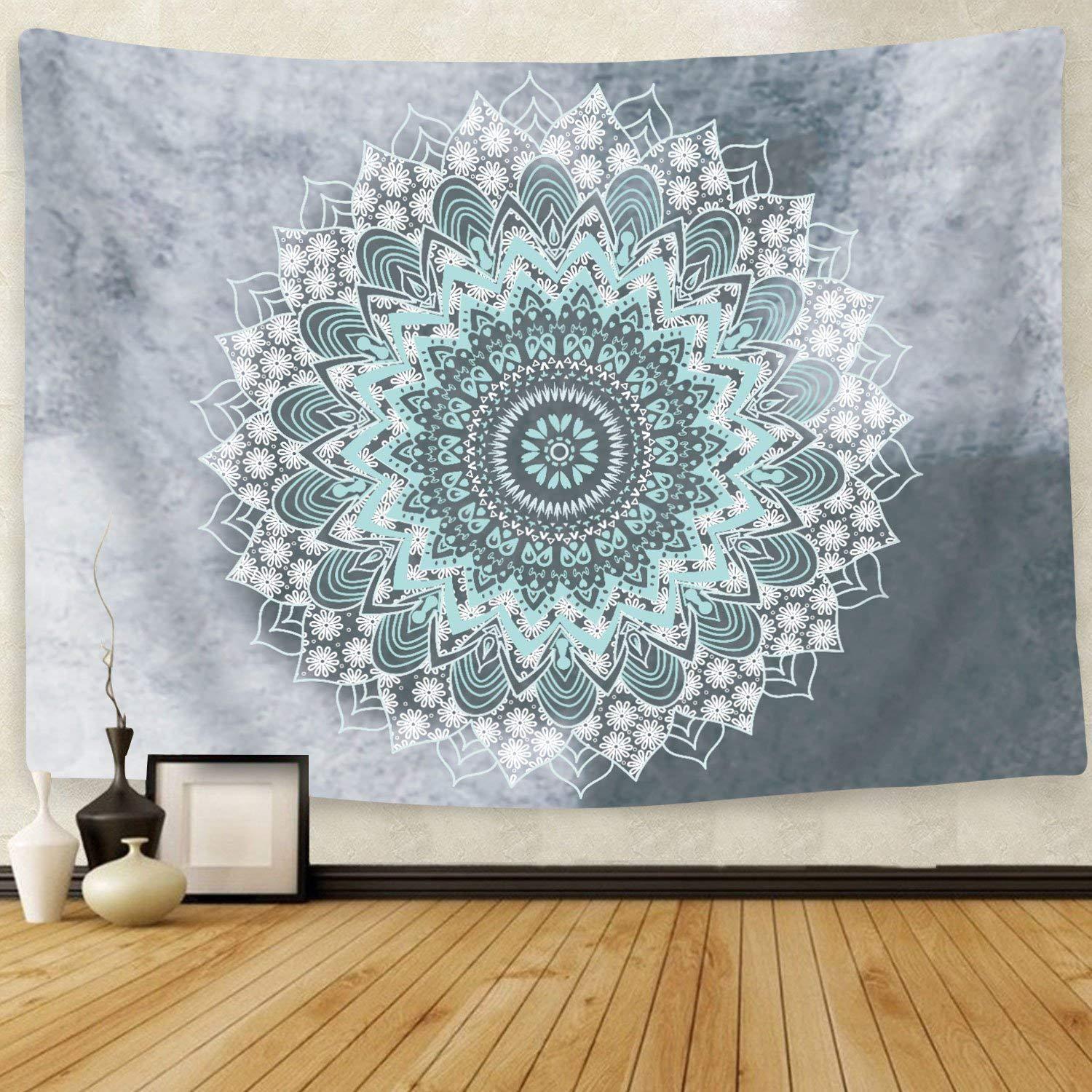 blue Mandala Wall Tapestry Boho Decoration