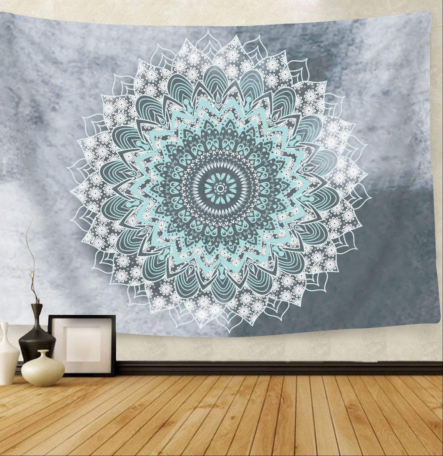 blue Mandala Wall Tapestry Boho Decoration