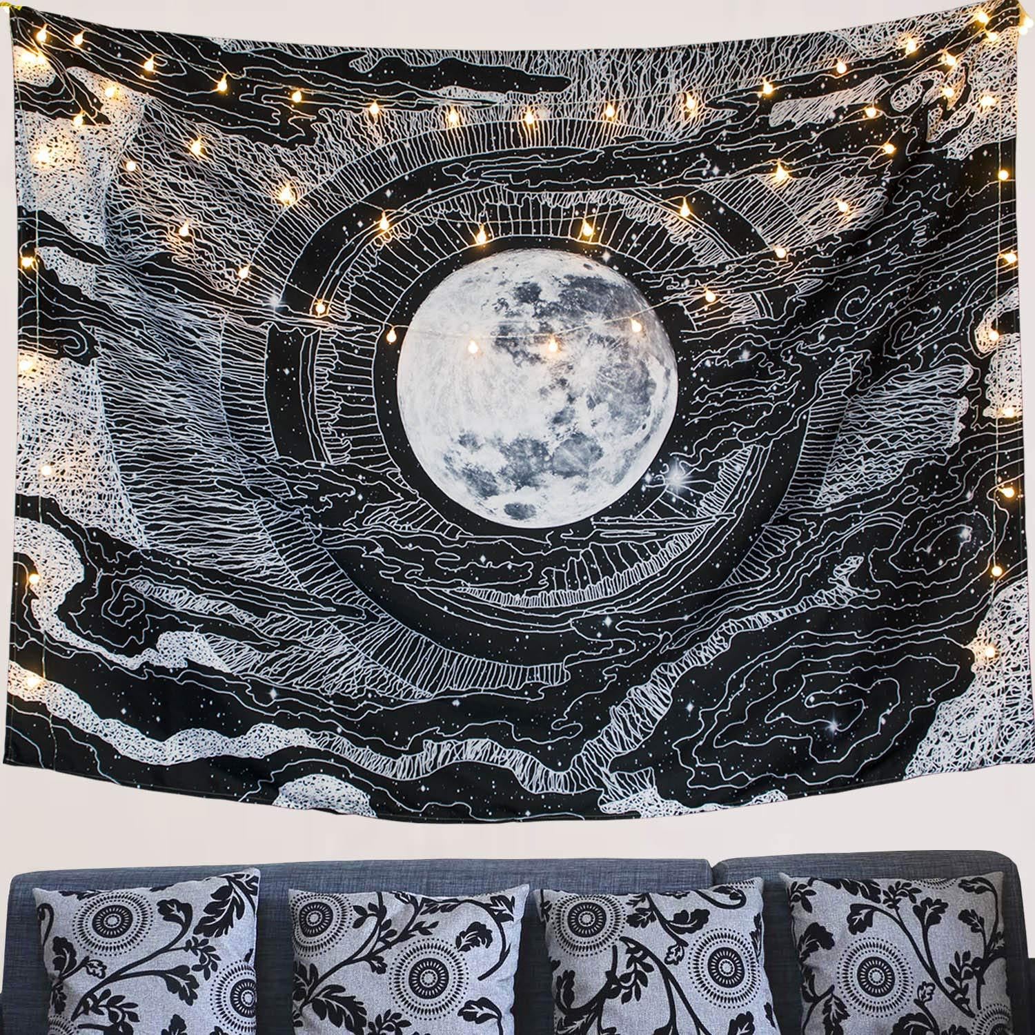 moon Mandala Wall Tapestry Boho Decoration