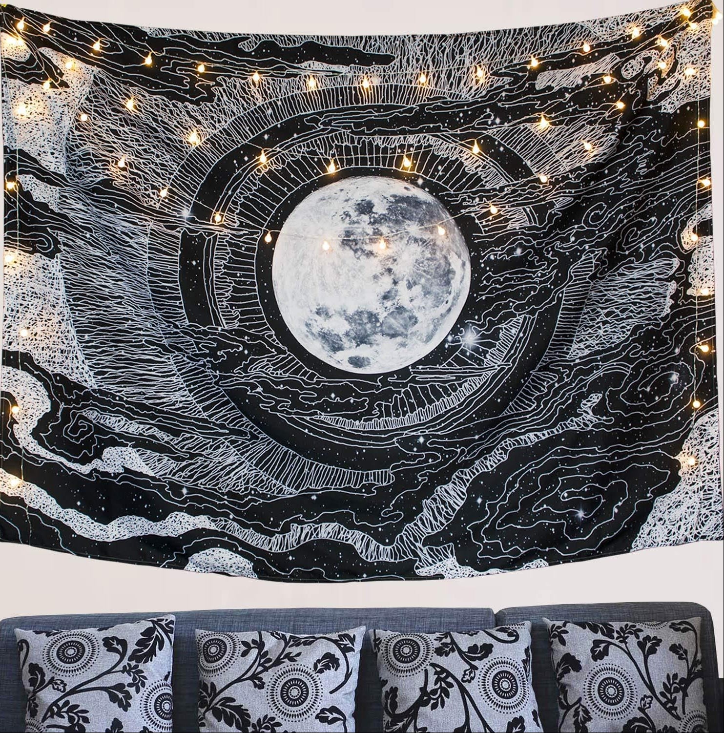 moon Mandala Wall Tapestry Boho Decoration