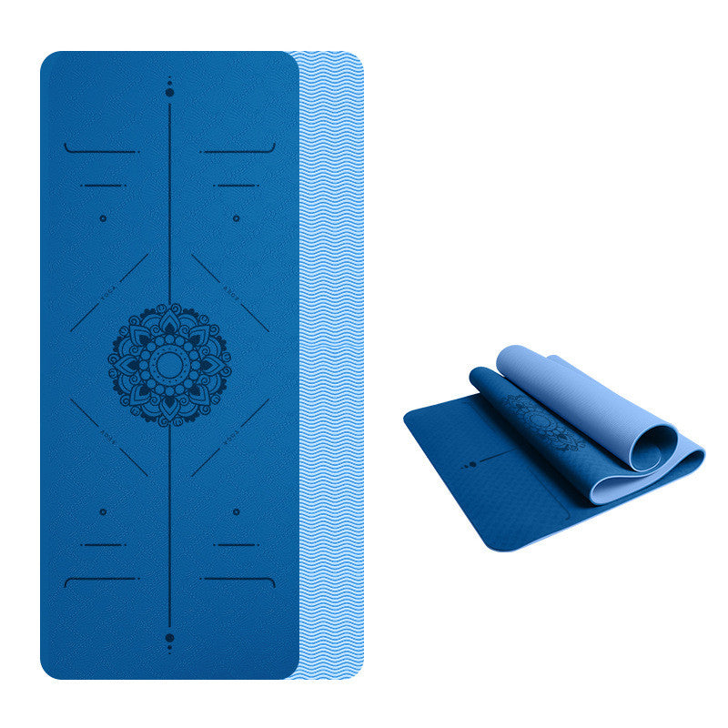 blue Mandala Yoga Mats Non-Slip