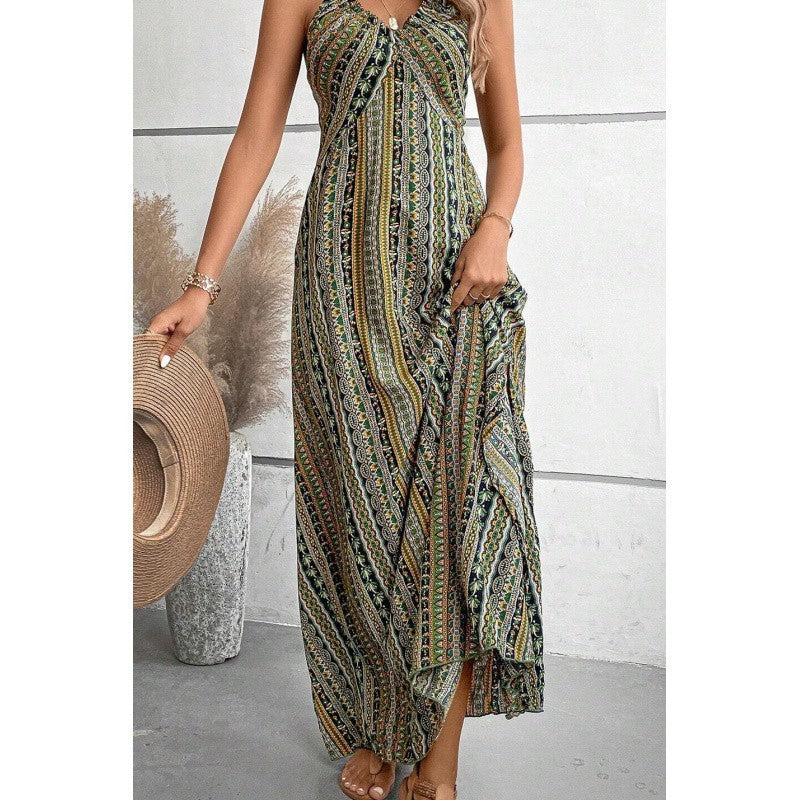 Maxi Double Slit Dress Boho