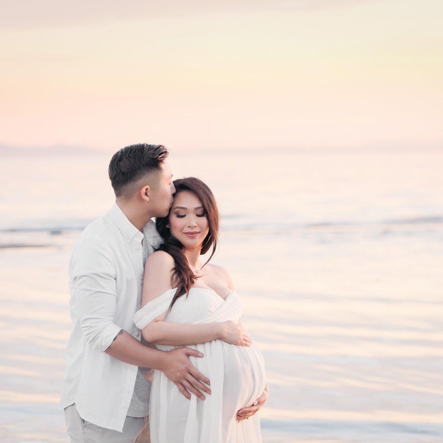 Off Shoulder Maxi Maternity Dress