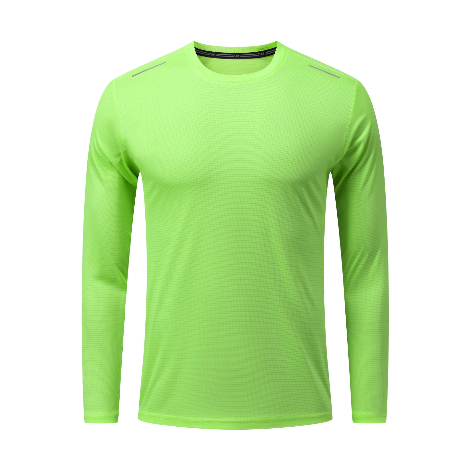 Green long-sleeve shirt on a white background