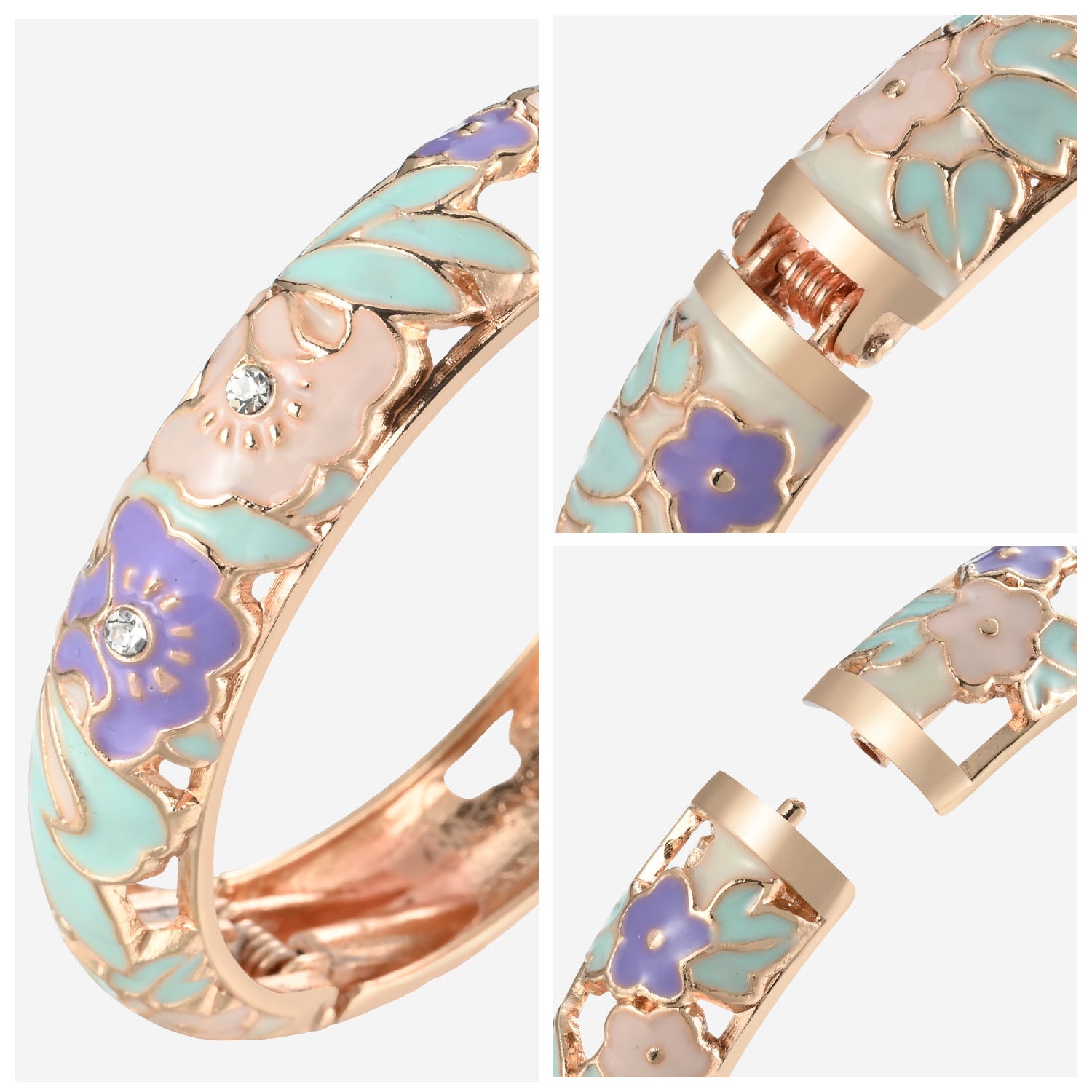 Flower Metal Cuff Bracelet