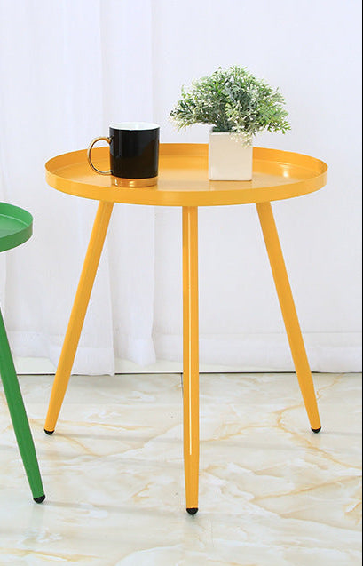 Metal Round Side Table boho