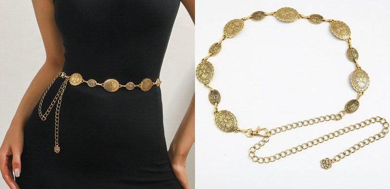 Metallic Silver Bohemian Waist Chains