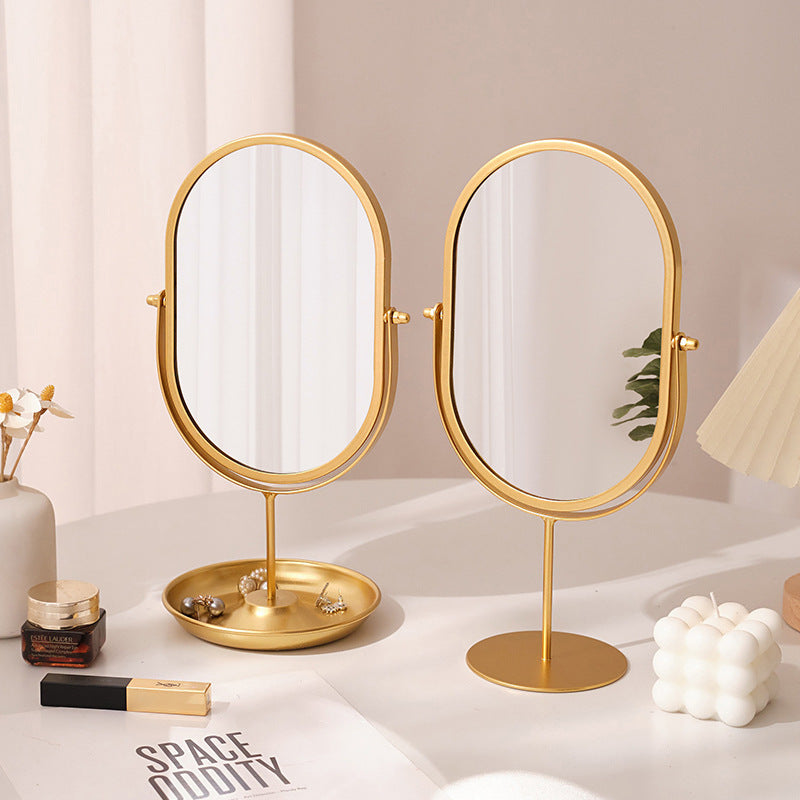 Metallic Table Makeup Mirror