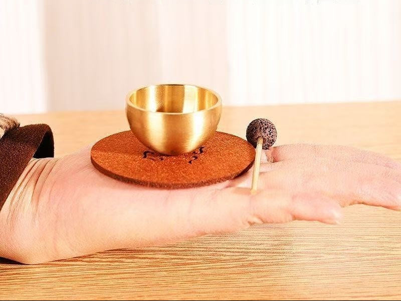 Mini Singing Bowl Round Mallet for Meditation