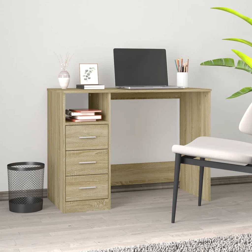 Minimal Boho Desk with Side Drawers