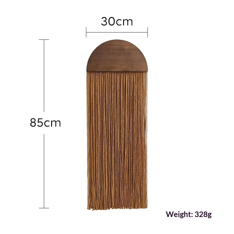 brown Modern Bohemian Minimalist Macrame Wall Decor