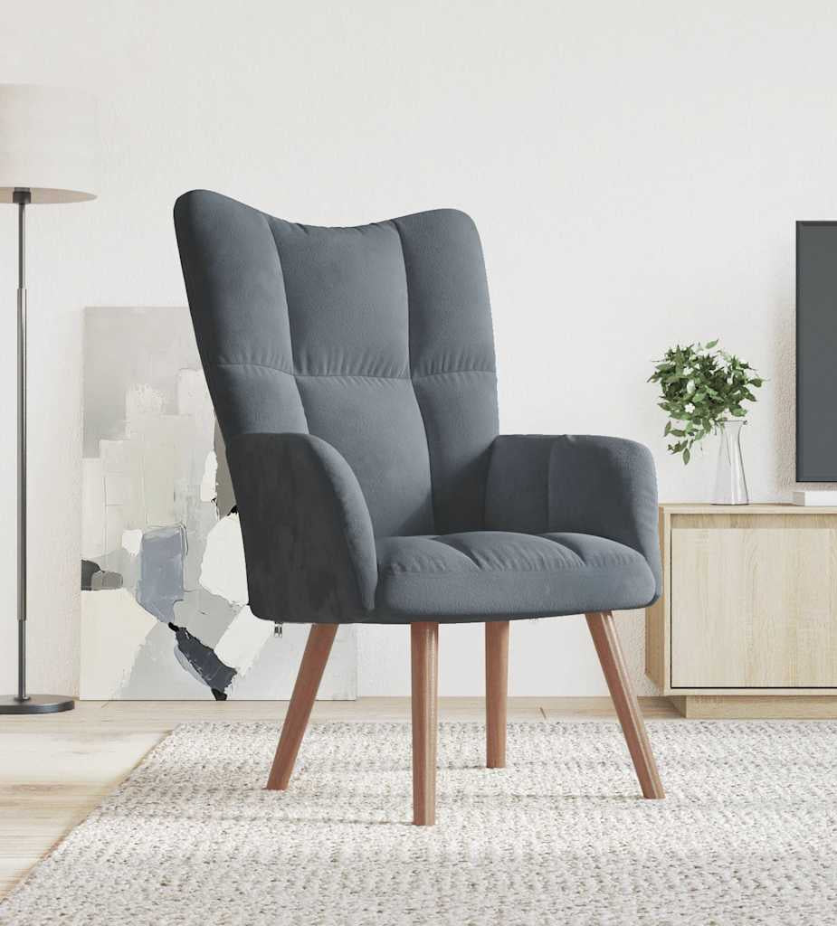 Modern Boho Accent Chair with Wooden Legs