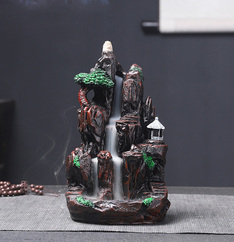 Mountain Flowing Backflow Incense Burner Decor