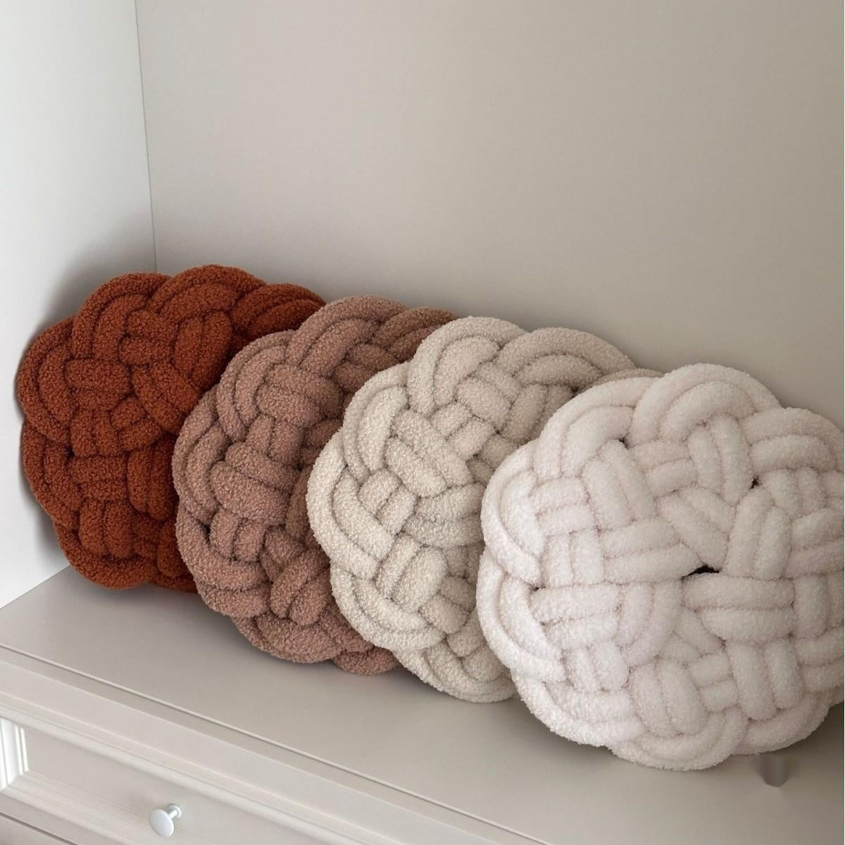 Nordic Knot Knitted Throw Pillows