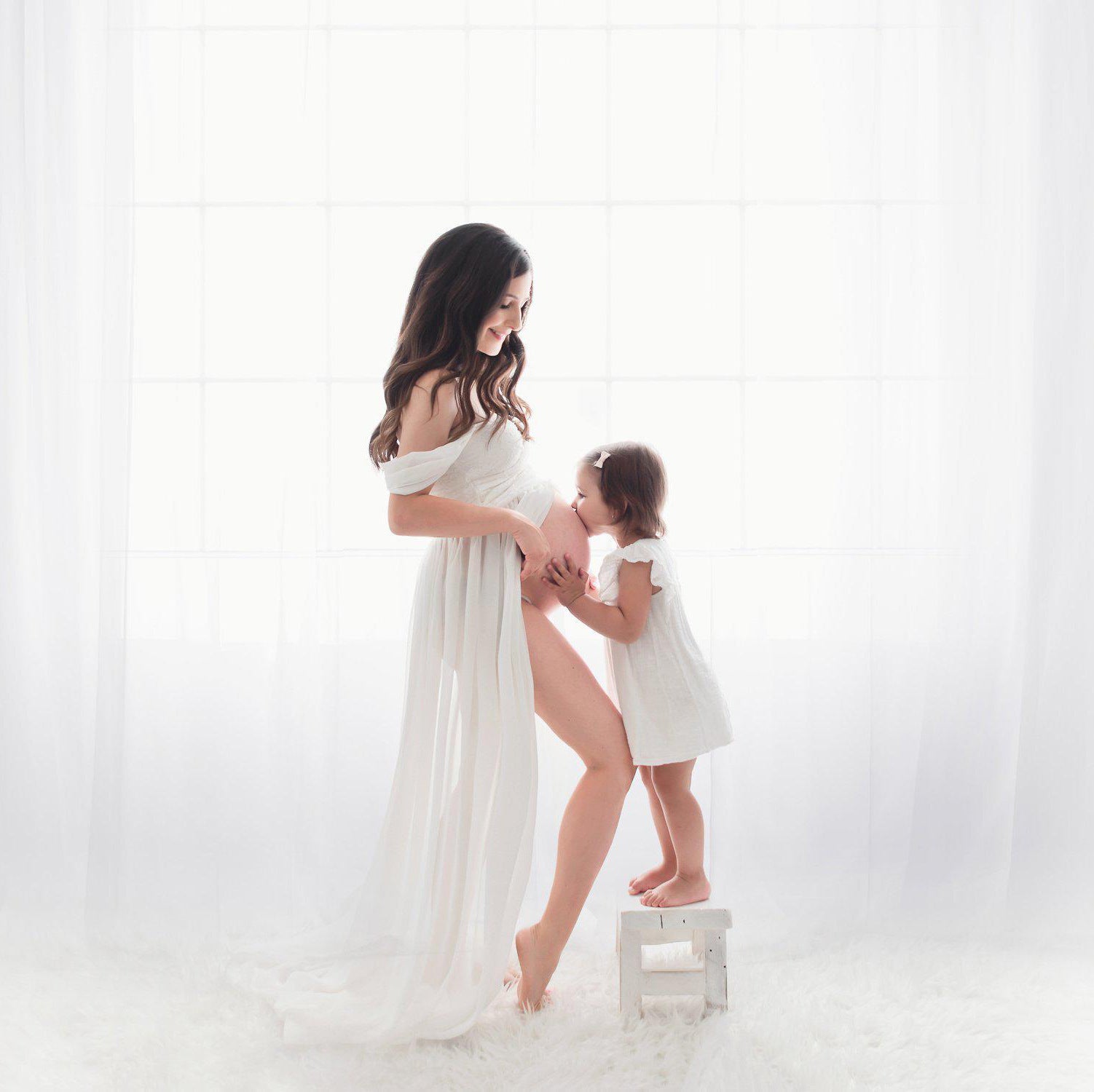 Off Shoulder Maxi Maternity Dress