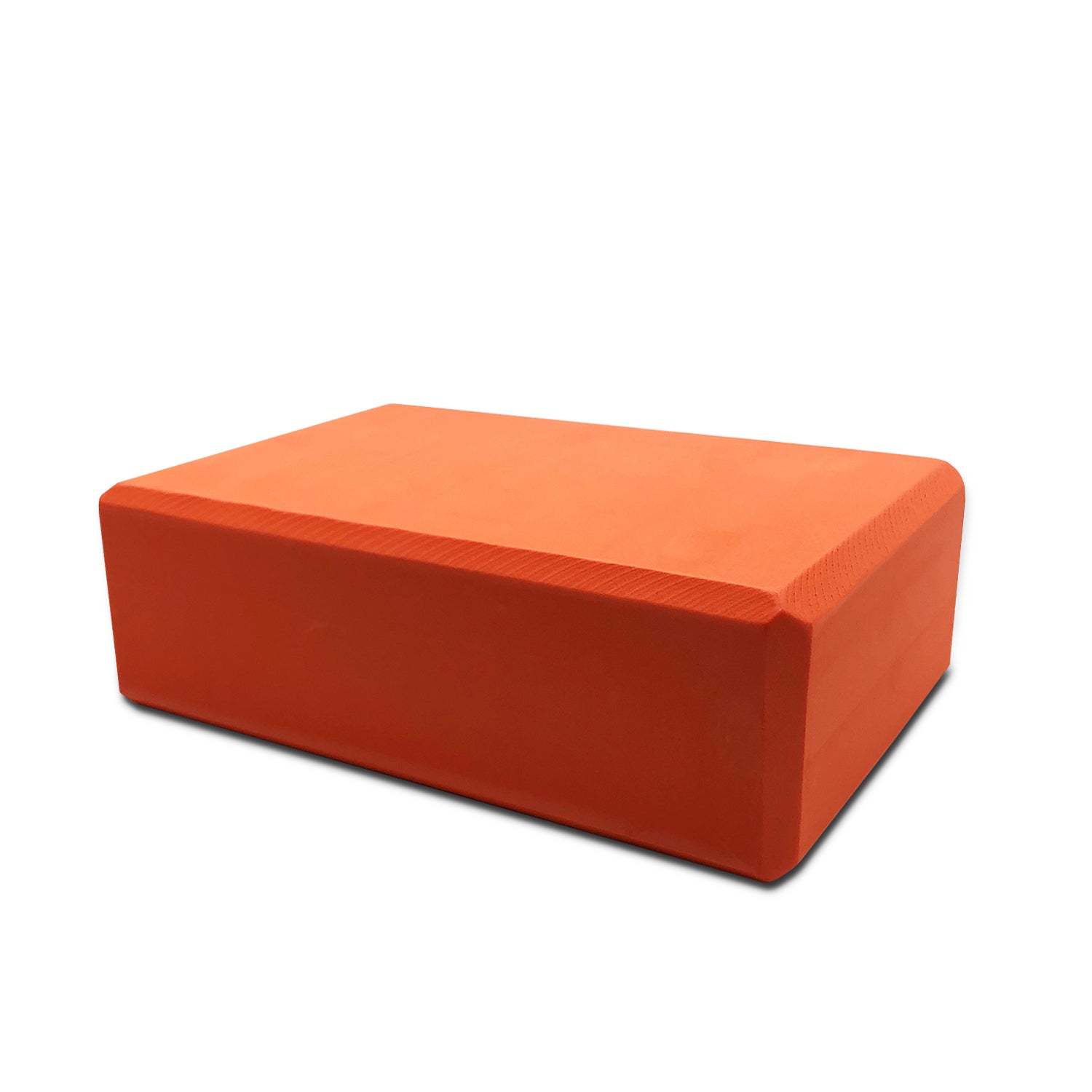 Orange foam block on a white background