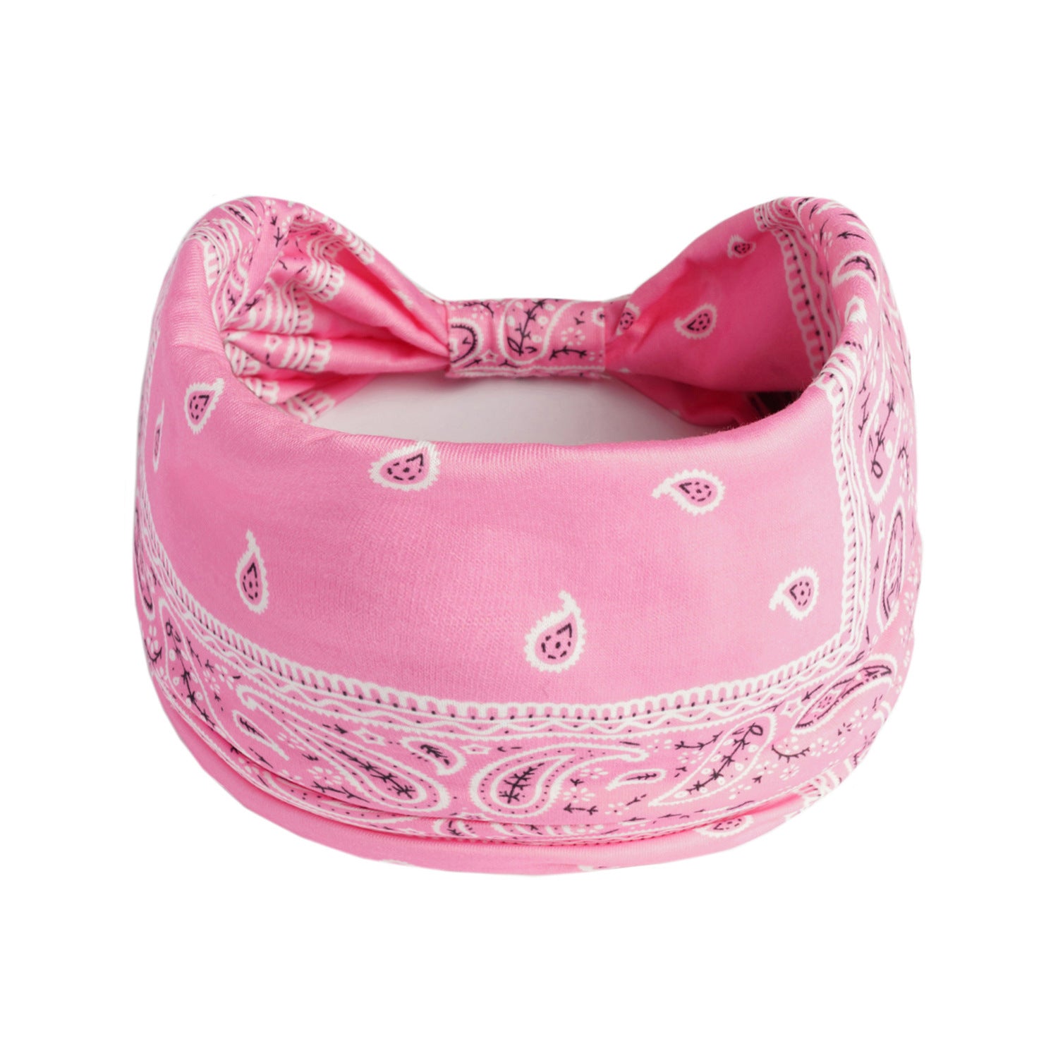 pink Paisley Pattern Headband Boho Style