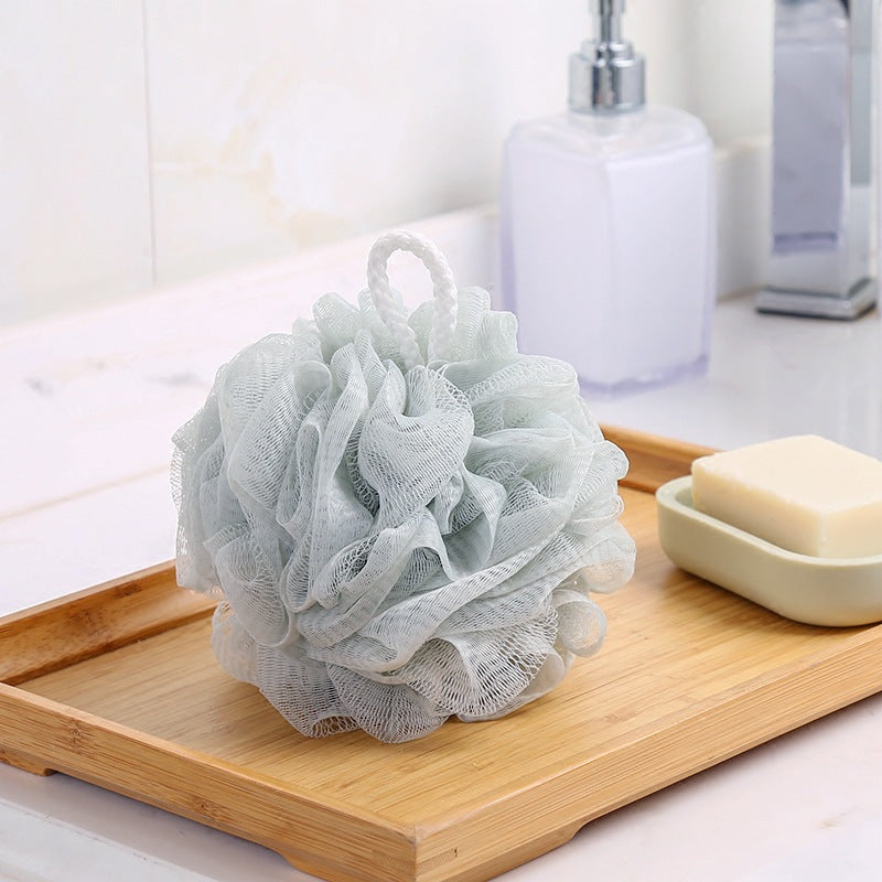 Simple Pastel Color Mesh Pouf Bath Sponges