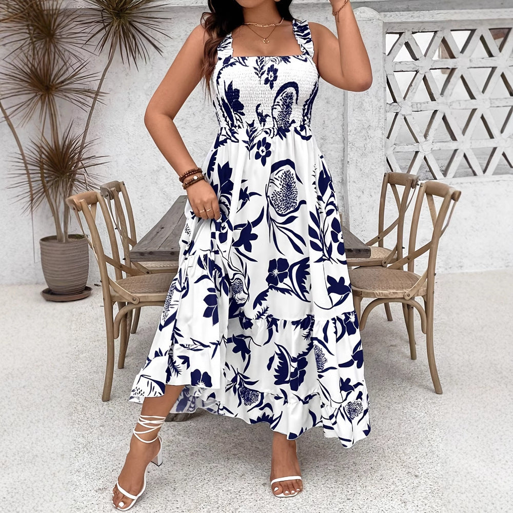 Plus Size Boho Chic Floral Midi Dress