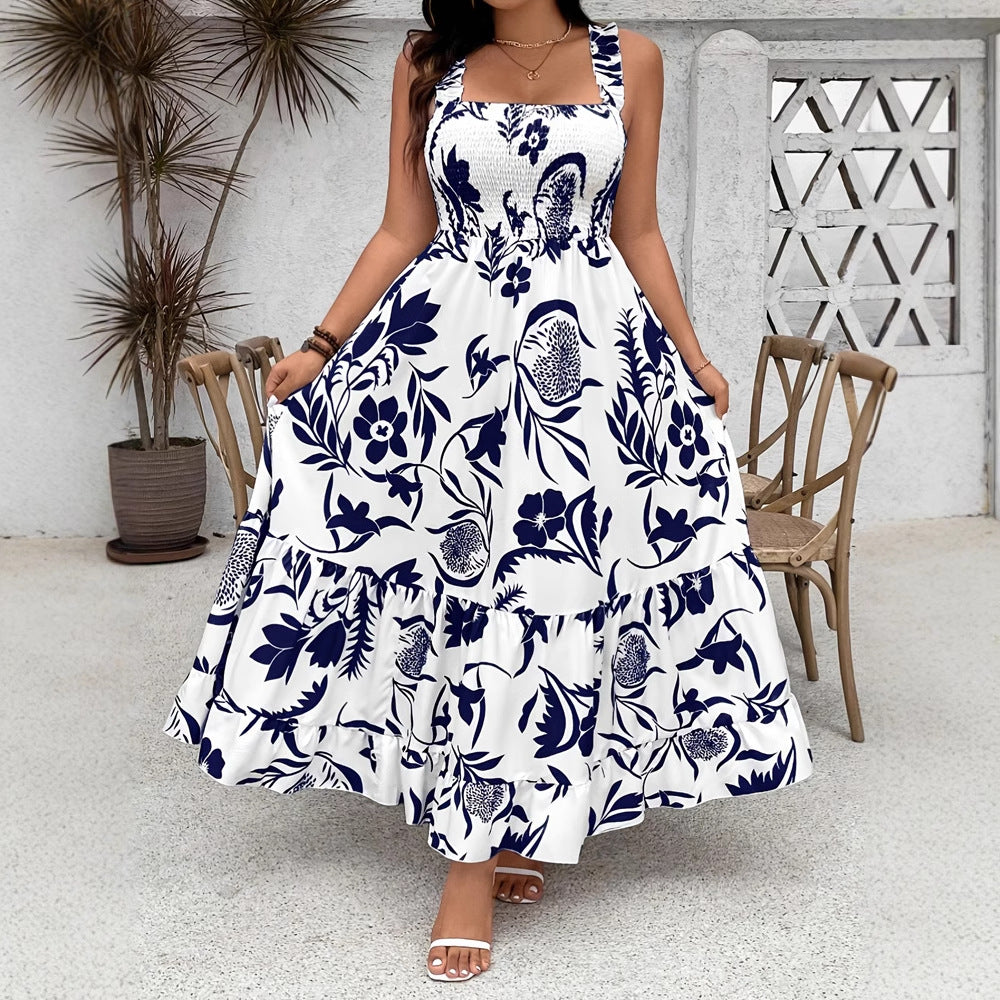 Plus Size Floral Midi Dress