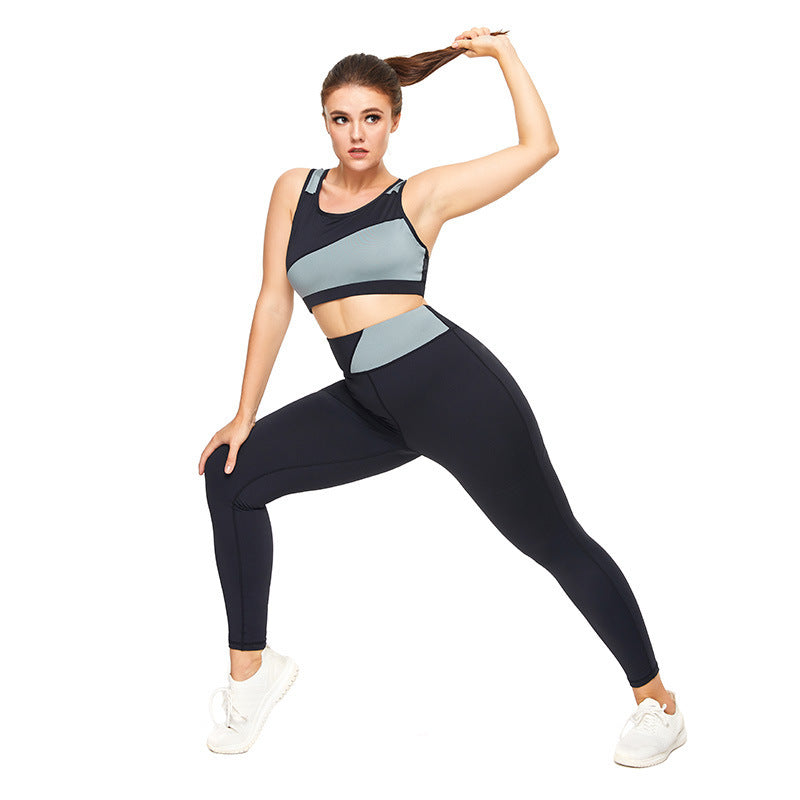 Plus Size Women's Yoga Leggings and Short Sleeve Top Set