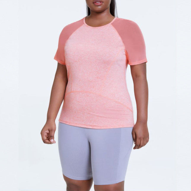 Plus Size Yoga Short Sleeve Top