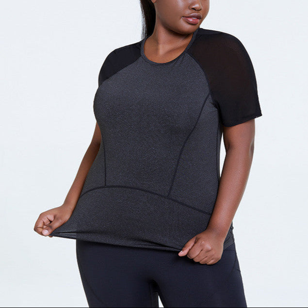 Plus Size Yoga Short Sleeve Top