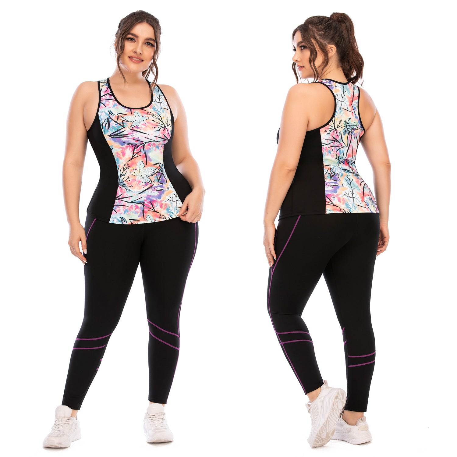 Boho Print Yoga Clothing for Plus Size Women