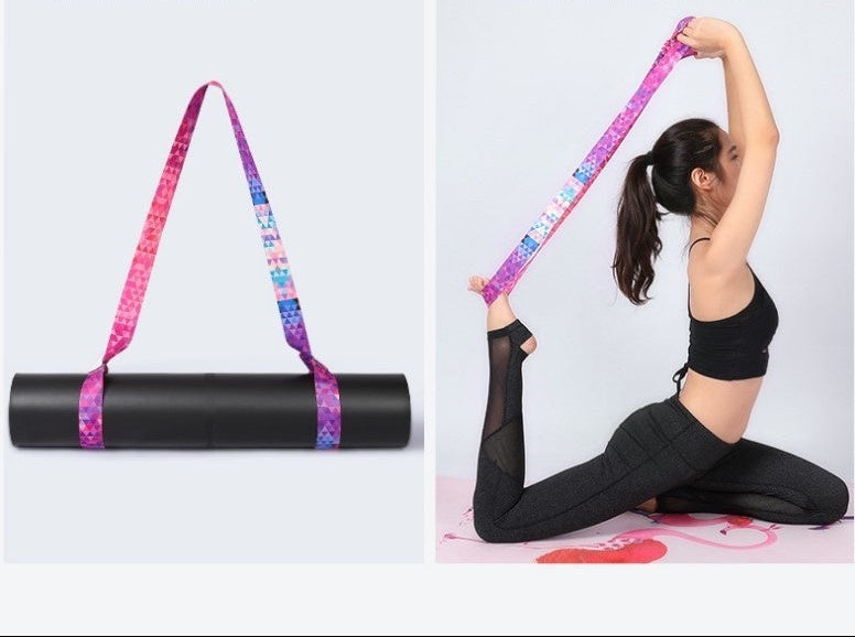 Printed Yoga Mat Carrier Straps Colorful
