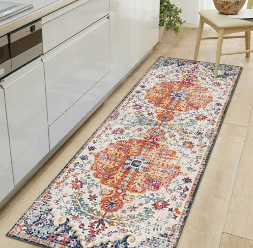 Rectangular Boho Kitchen Rug