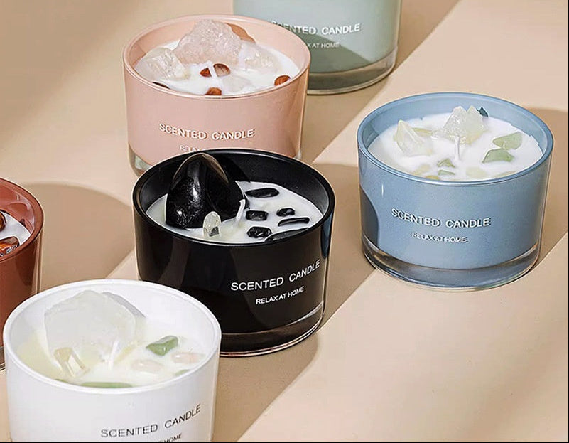 Relaxing Scented Crystal Candle
