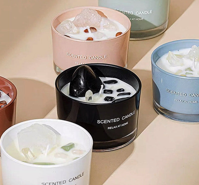 Relaxing Scented Crystal Candle