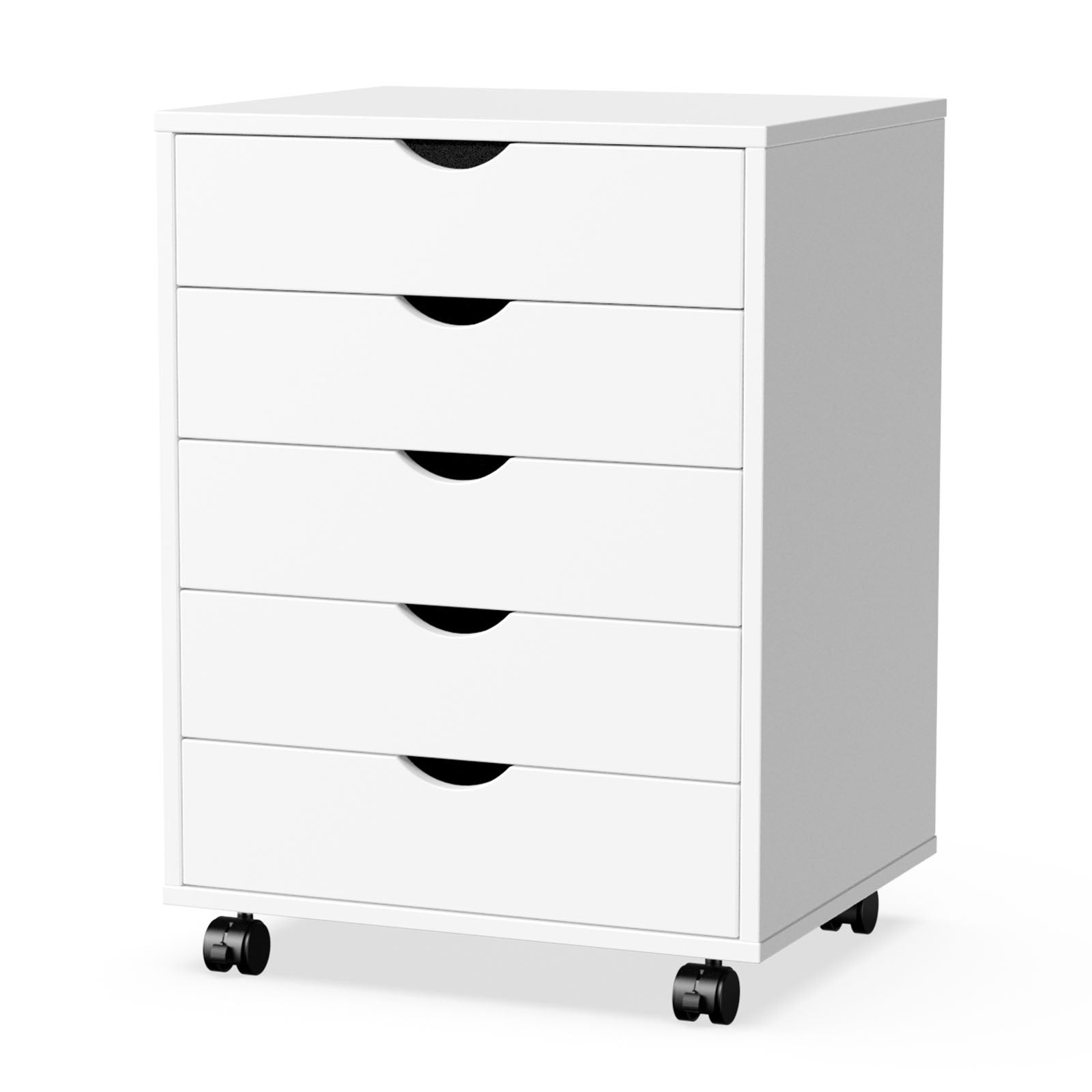 White Rolling Dresser with Wheels