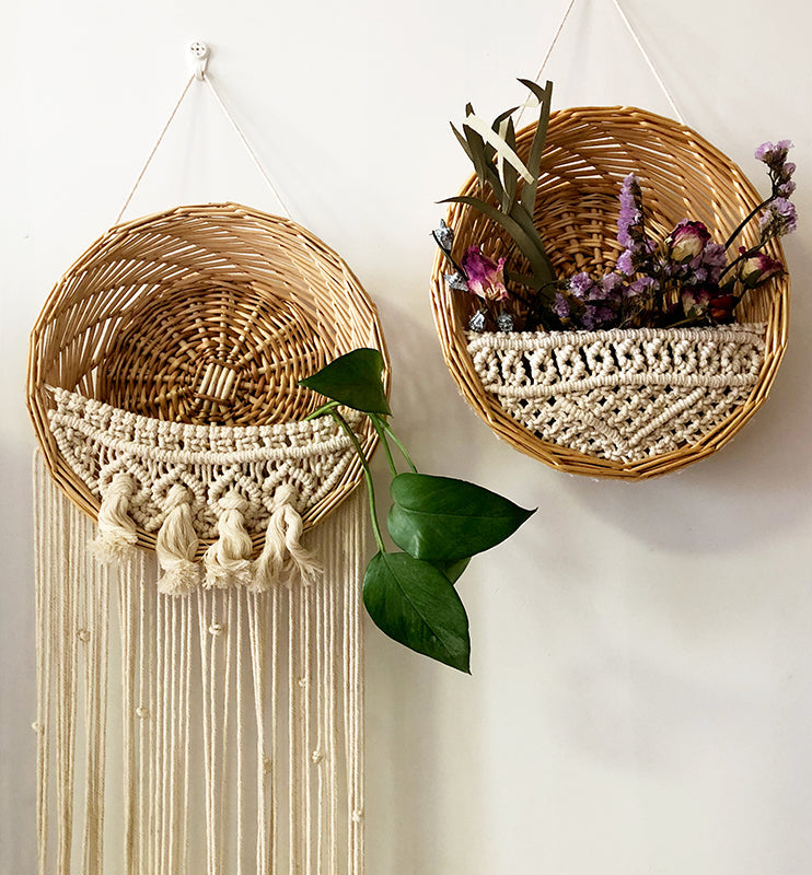Round Macrame Shelf Wall Hangings