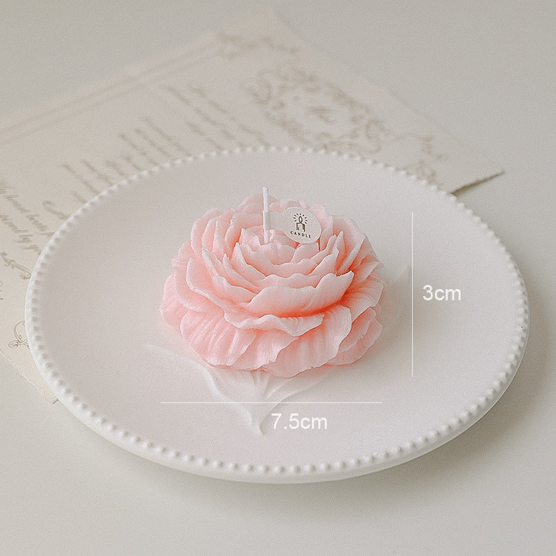 peony Scented Flower Shaped Candle