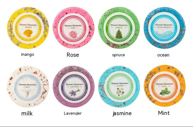 Set of Shower Steamers with Dried Flowers 8 Pcs