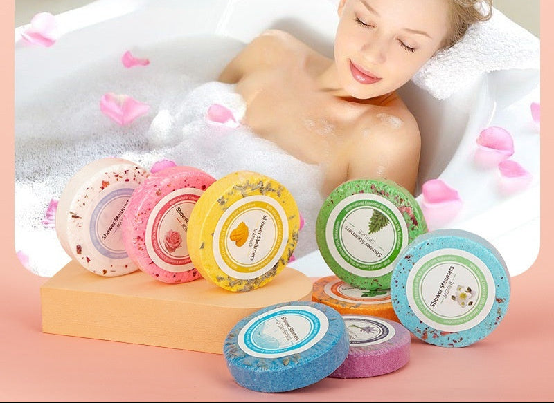 Set of Shower Steamers with Dried Flowers 8 Pcs