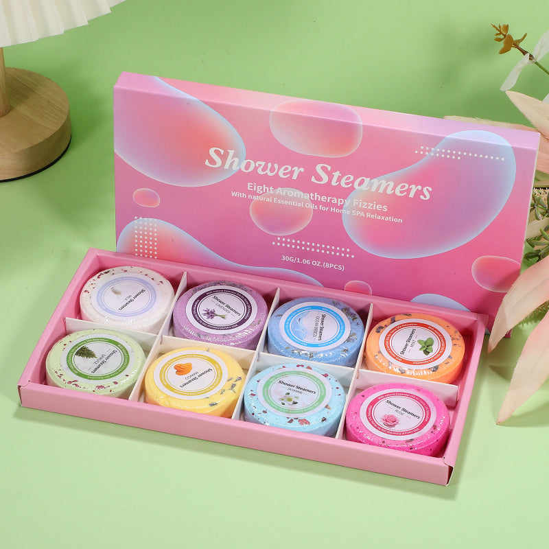 Set of Shower Steamers with Dried Flowers 8 Pcs