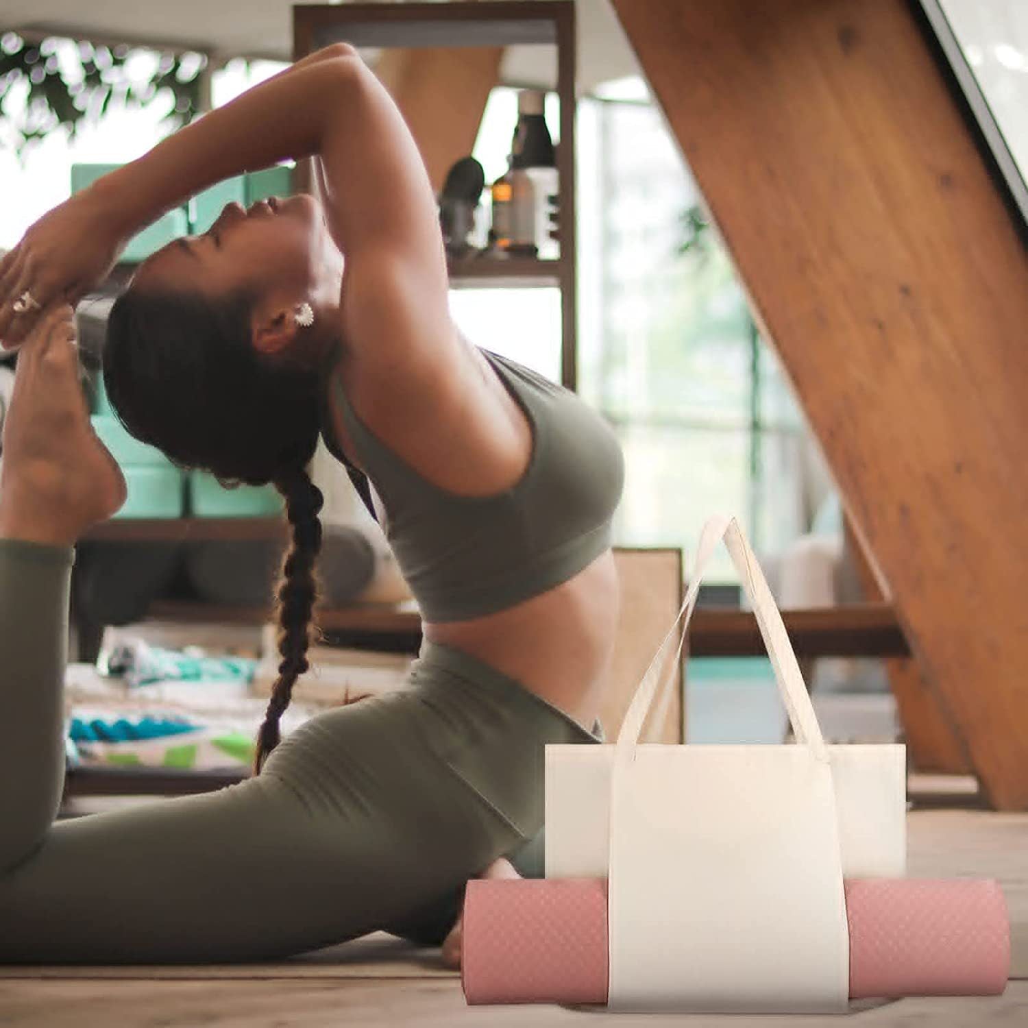 Minimalist Shoulder Yoga Bag with Mat Storage