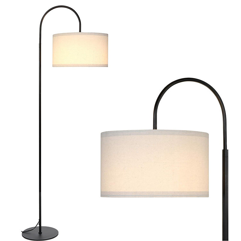 Simple Boho Beige Canvas Floor Lamp
