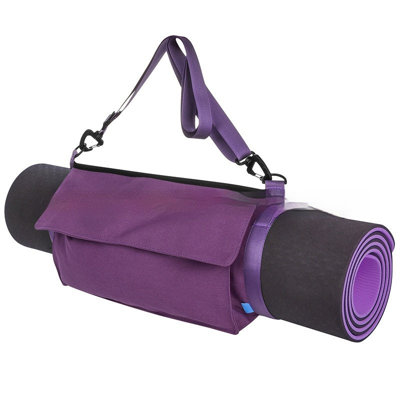 purple Simple Cylindrical Mat Carrier with Large Pocket