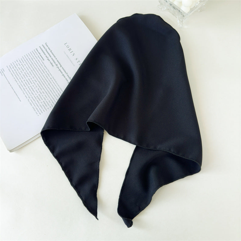 black Single Color Boho Bandana for Women