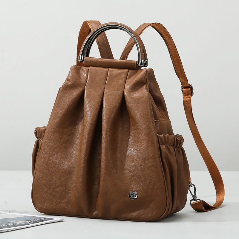 Small Vegan Leather Backpack Bag Boho Chic Style