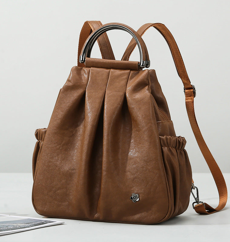 Small Vegan Leather Backpack Bag Boho Chic Style