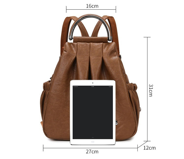 Small Vegan Leather Backpack Bag Boho Chic Style