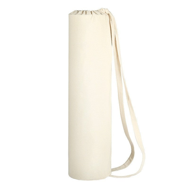 Soft Off White Drawstring Yoga Mat Carrier Bag