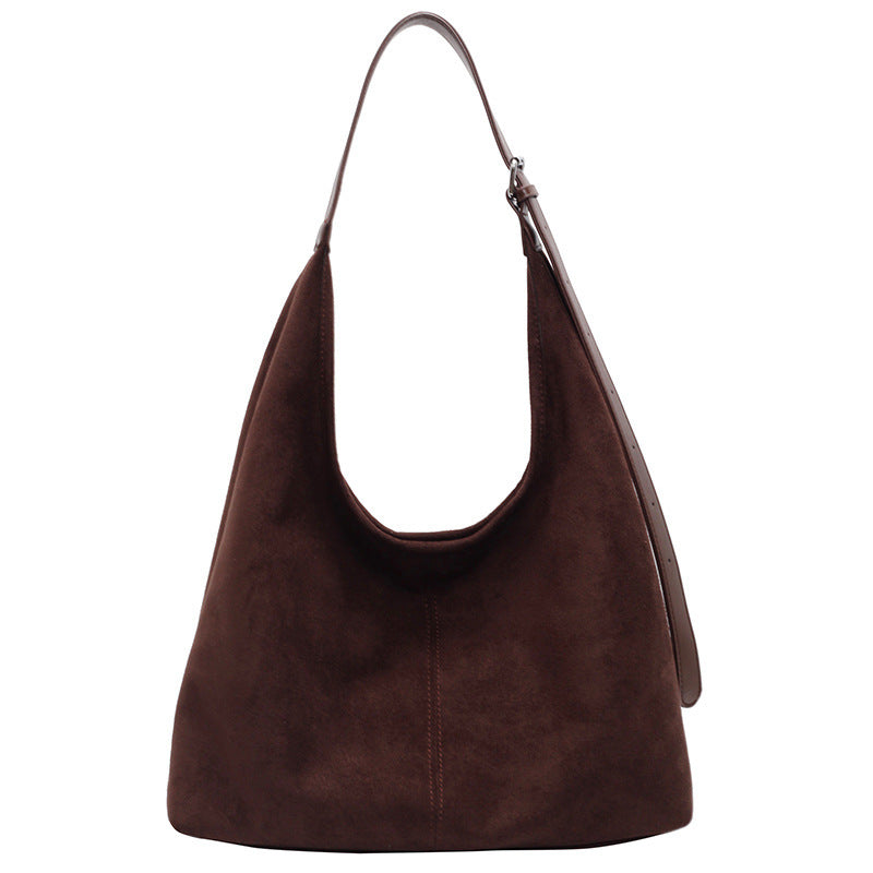 Suede Hobo Tote Bag for Women