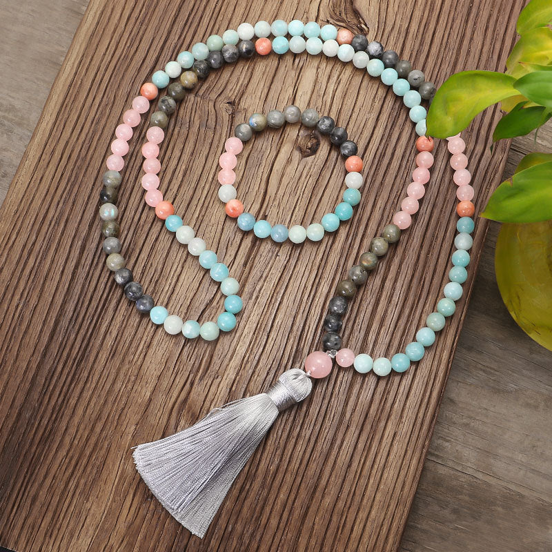 Summer Pastel Boho Mala Bead Loop
