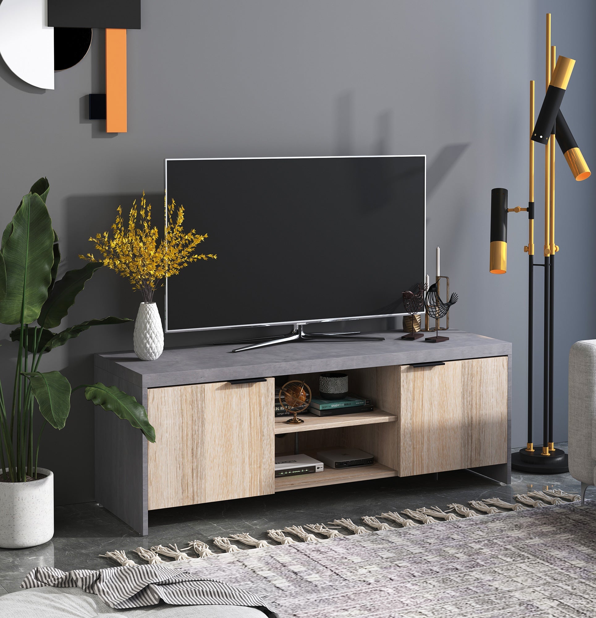 TV Media Unit For TV Up To 55"