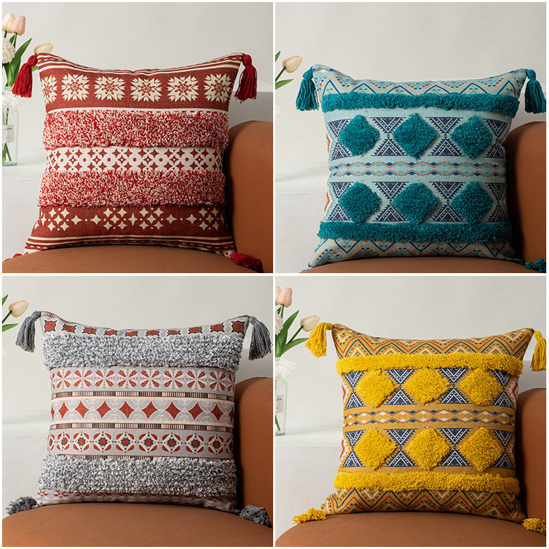 Throw Pillows with Geometric Patterns